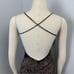 Celo Brown Flowy Raw Edge Snakeskin Print Ribbon Strip Dress M