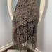 Celo Brown Flowy Raw Edge Snakeskin Print Ribbon Strip Dress M