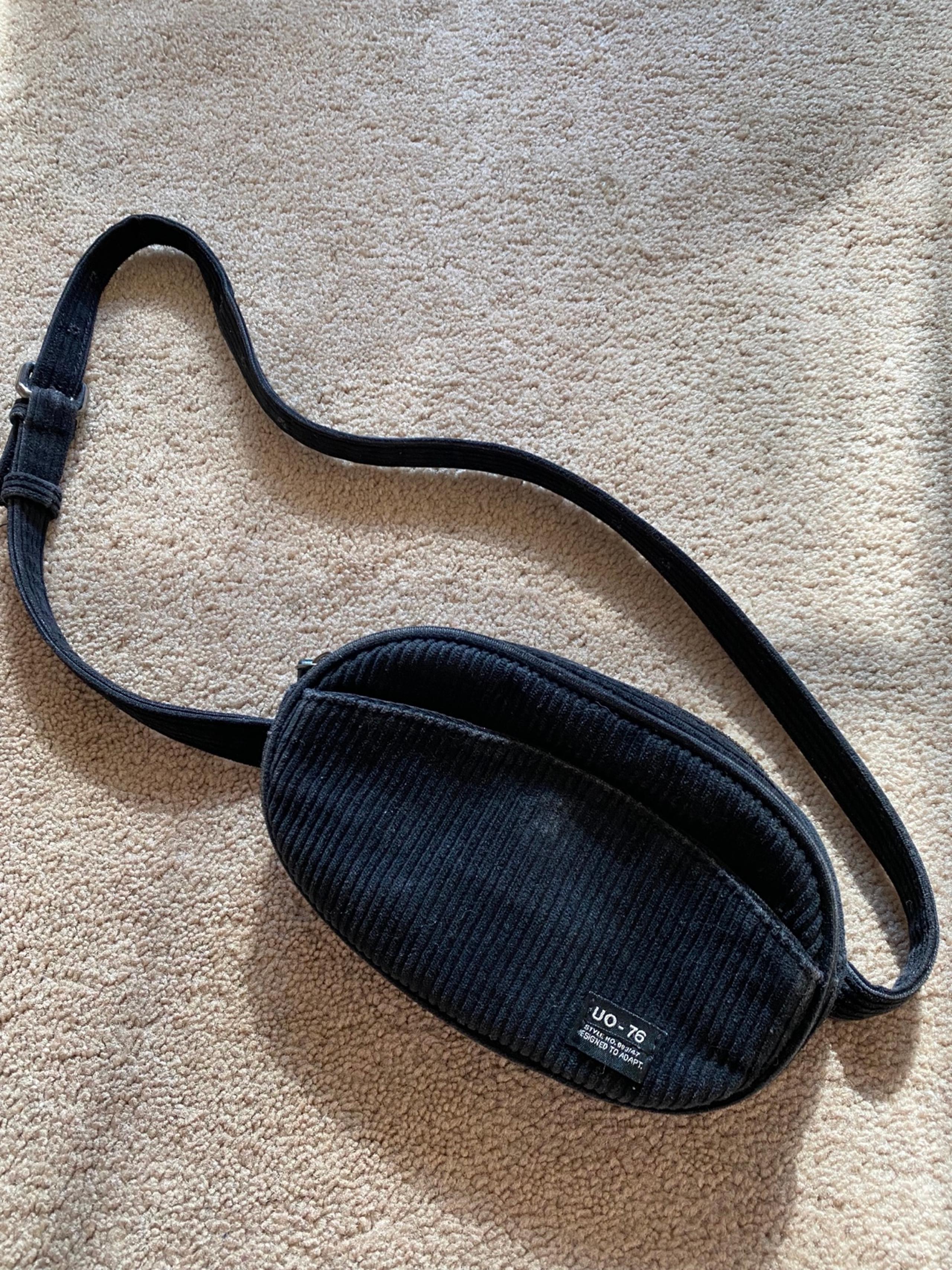 UO Black Corduroy Fanny Waist Body Pack