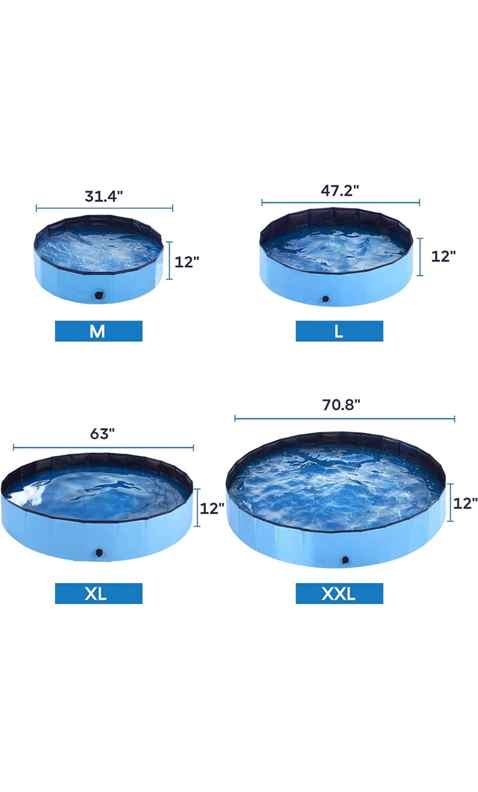 Kids Pool Hard Plastic Kid Pool, 63''x12''