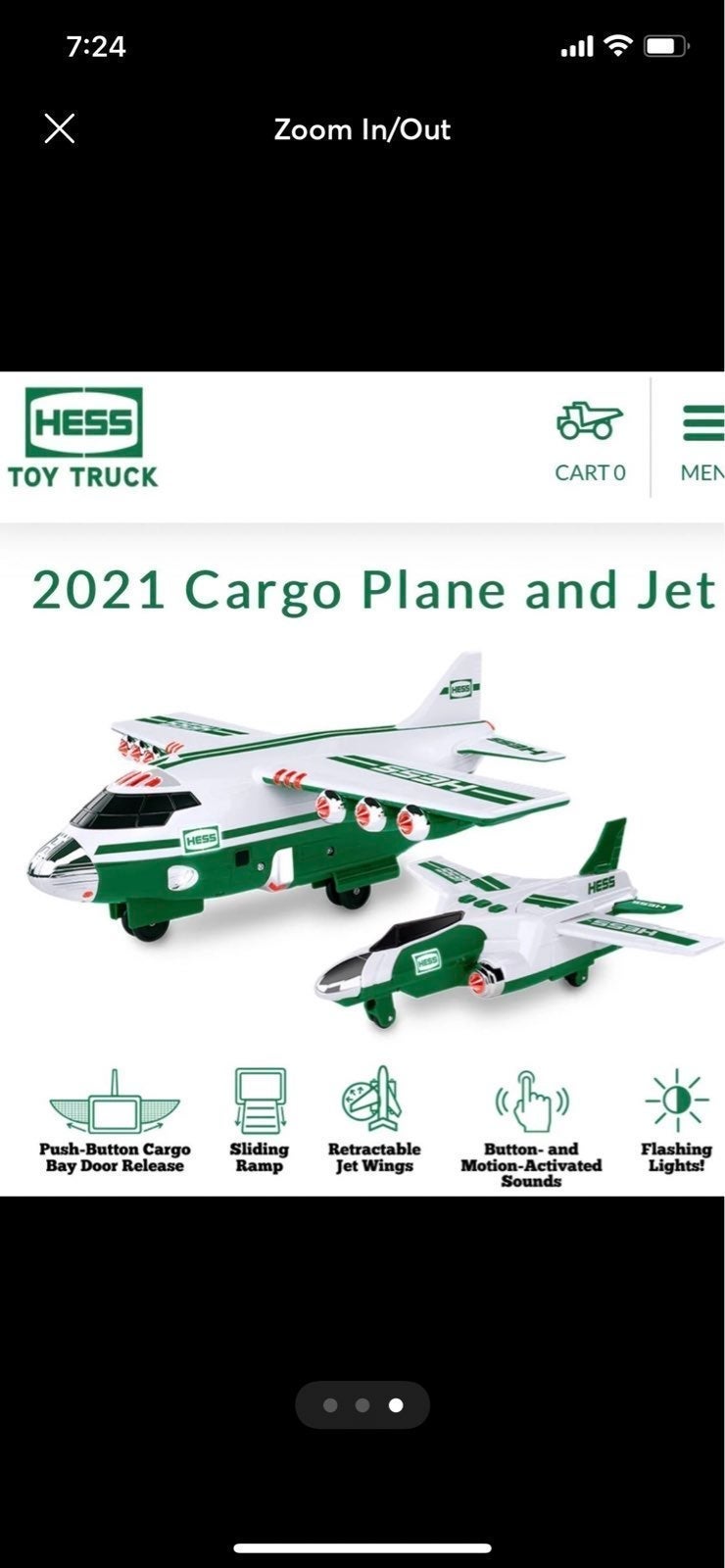 Hess truck 2021 cargo plane and jet