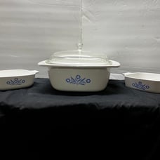 blue cornflower corningware