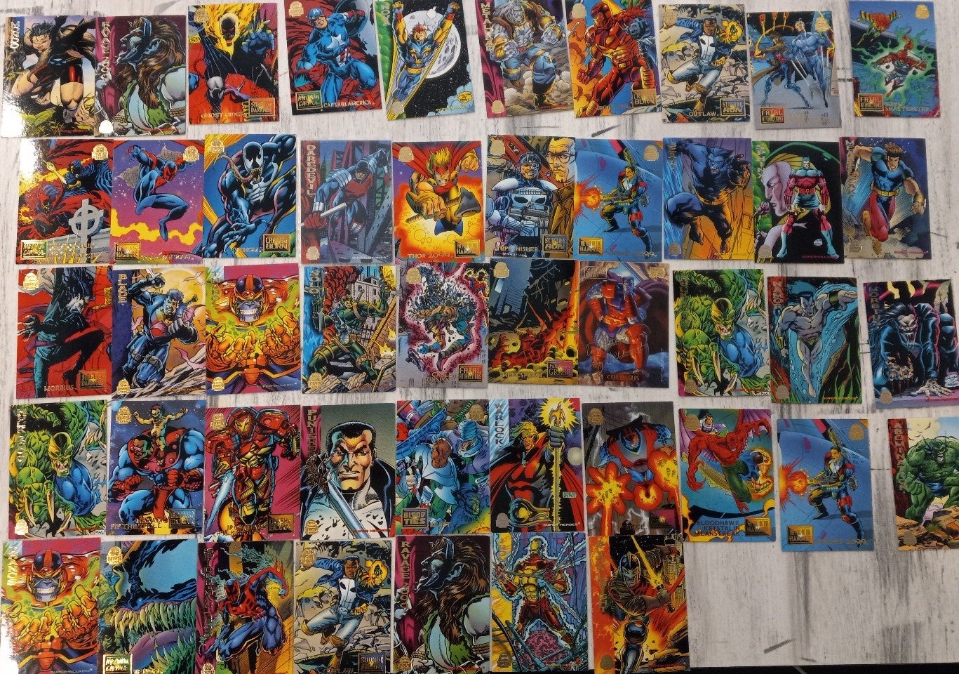 Lot of 47 Vintage 1994 Marvel Universe Trading Cards