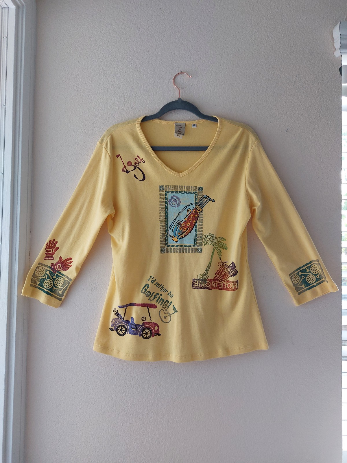 VINTAGE Y2K GOLF KNIT TOP WITH PRINT