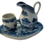 HTF 3 Mottahedeh Blue Canton Vista Alegre Tray 137, Toothpick 145, Creamer 144