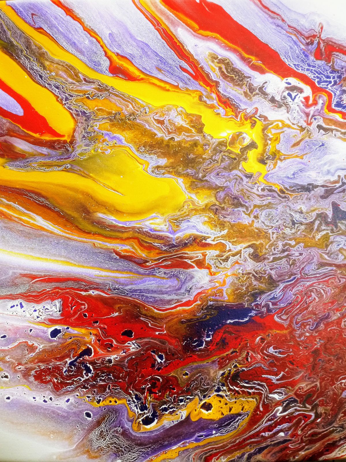 Original Abstract Fiery Sunset