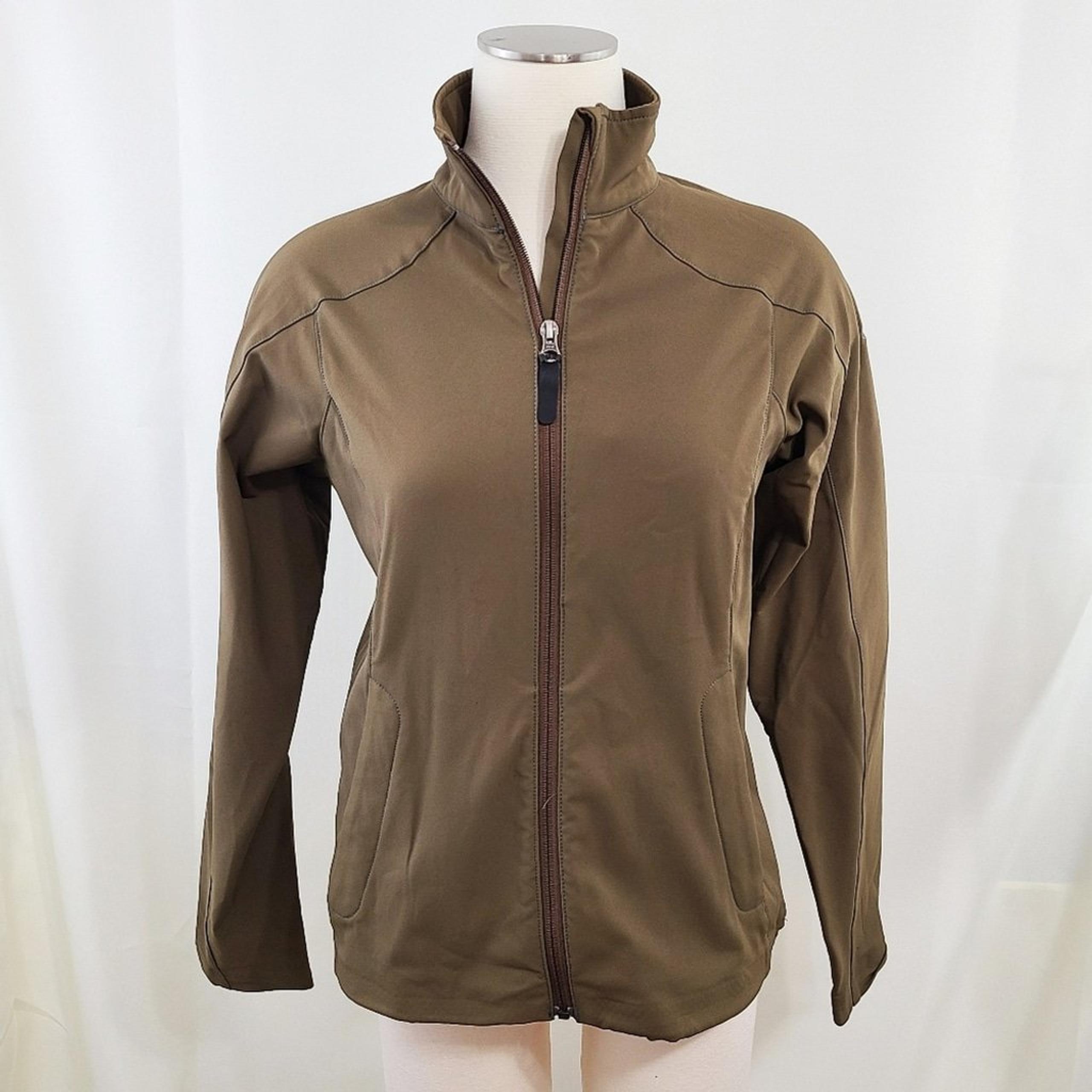 Outdoor Research Womens Jacket Dark Green Softshell Stretch Windbreaker medium
