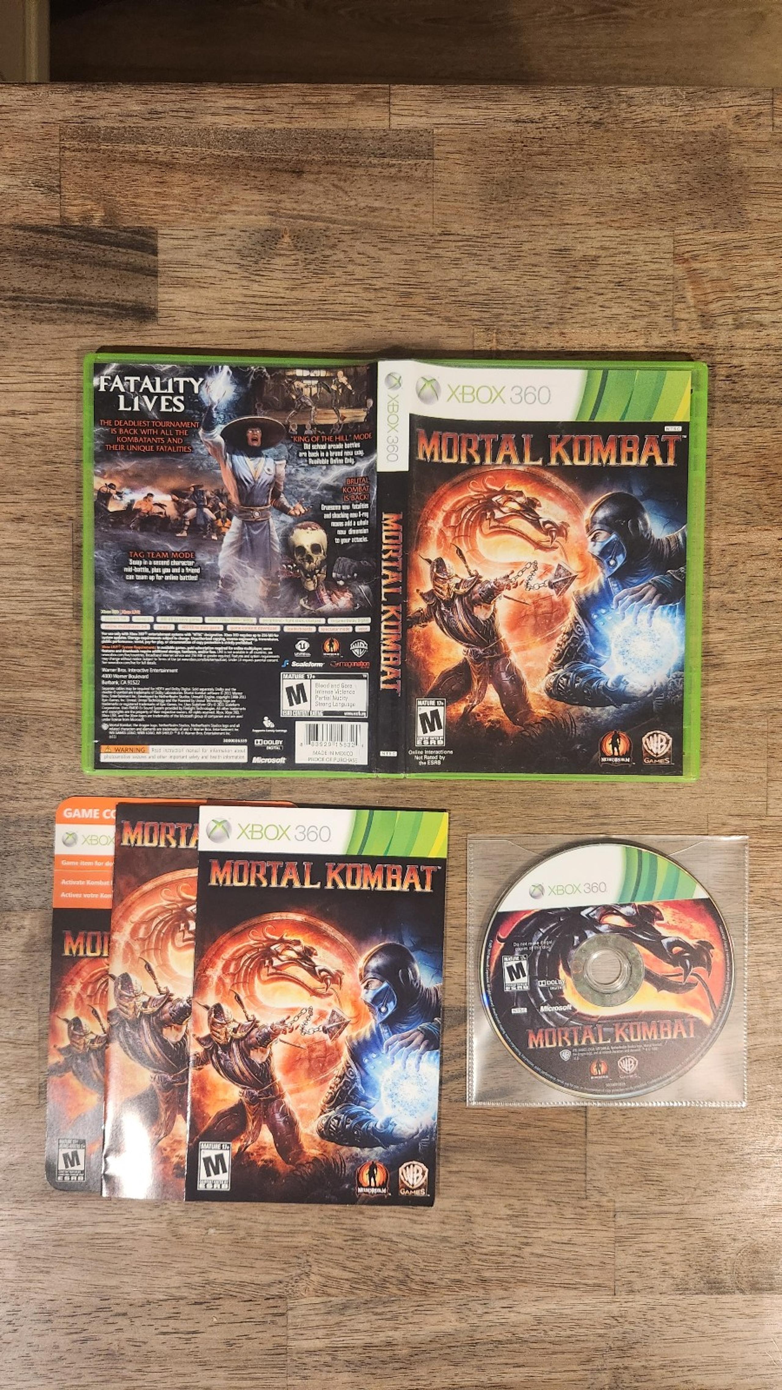 Mortal Kombat For Xbox 360 Tested CIB W/ Catalog VGWC