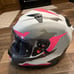 Orthrus Orion Pink & White Full Face Motorcycle Helmet DOT