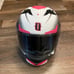 Orthrus Orion Pink & White Full Face Motorcycle Helmet DOT