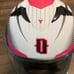 Orthrus Orion Pink & White Full Face Motorcycle Helmet DOT