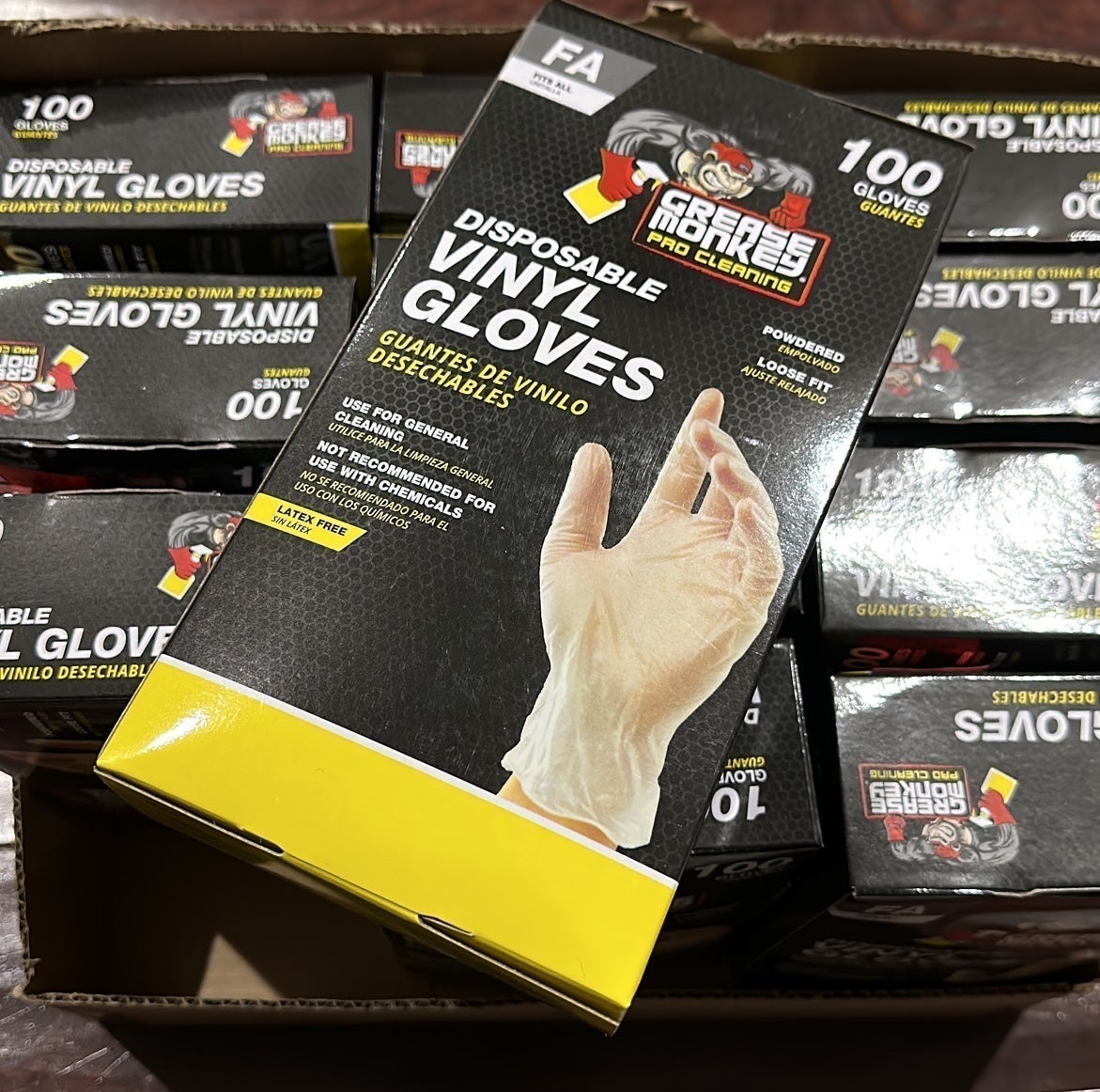 Grease Monkey Disposable Vinyl Gloves