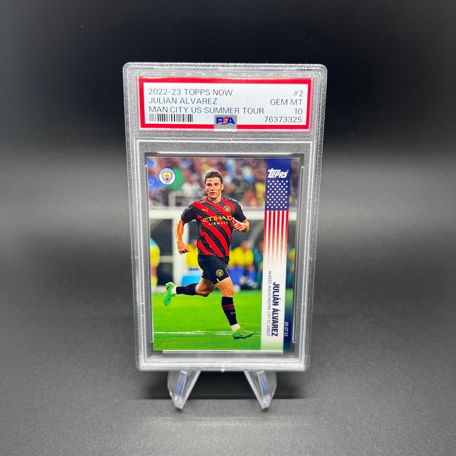 Julian Alvarez 2022-23 Topps Now Summer Debut #2 Rookie Card RC PSA 10 Man City