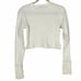 Daydreamer White Waffle Knit Long Sleeve Knit Top XS