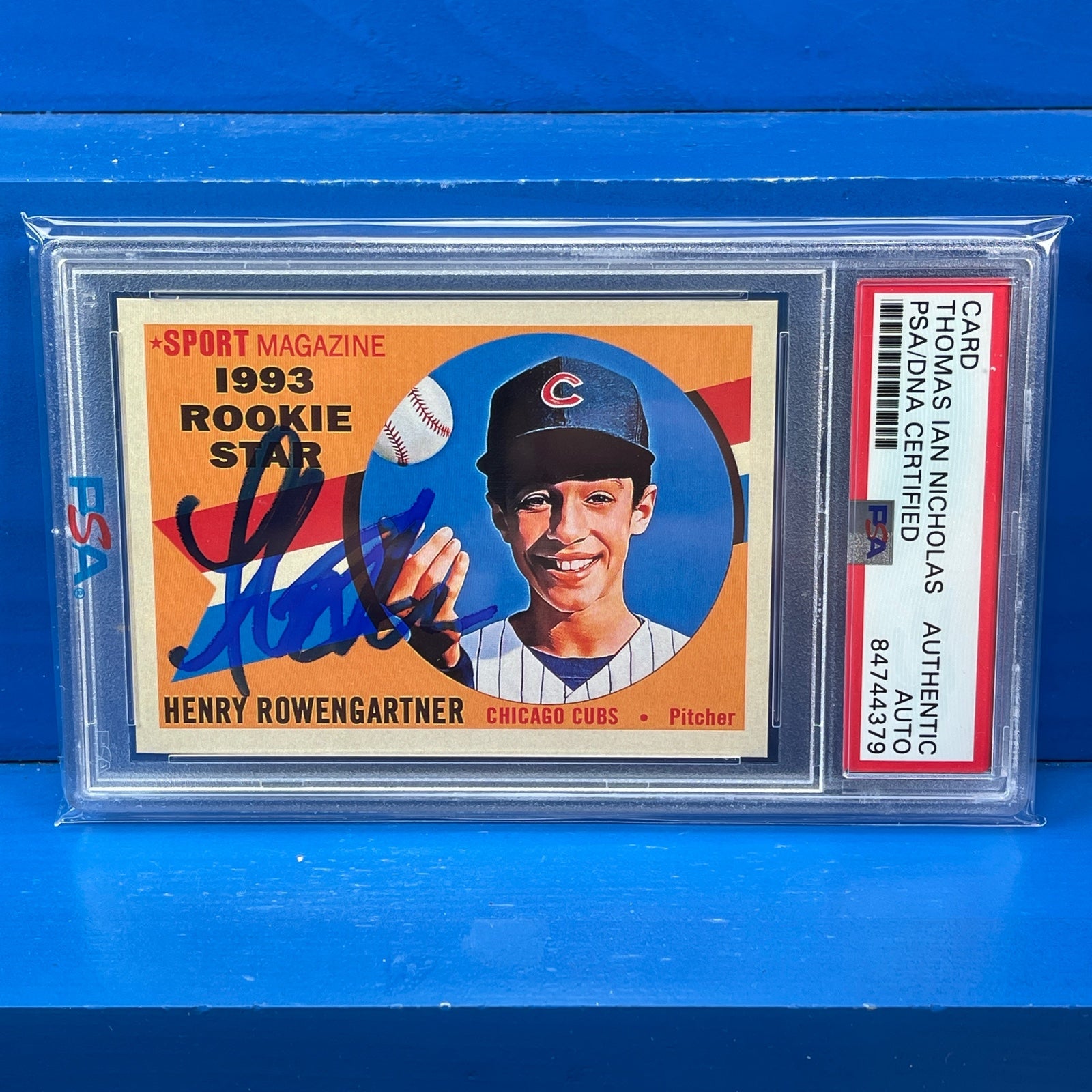 THOMAS IAN NICHOLAS Custom Card Autograph Rookie of the Year Movie AUTO V4 1960