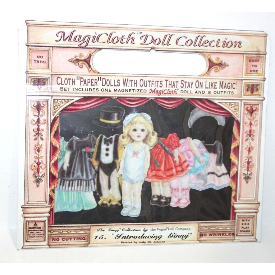 Magicloth Doll Collection Ginny Vogue Doll Co Vintage 1995 Magnetic Paper Dolls