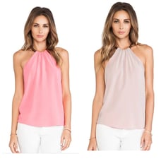 Trina Turk Reversible Tamika Silk Halter Top