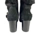 Lucca Lane Womens Size 8 Paris Block Heel Dress Boots Black Suede Tall Buckle