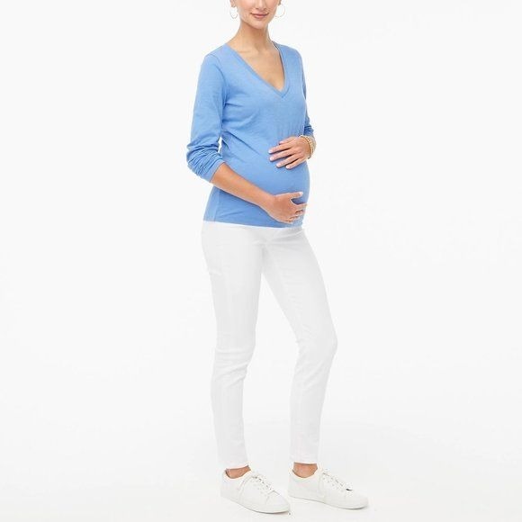 J Crew Factory White Maternity Jean In Signature Stretch Size 27