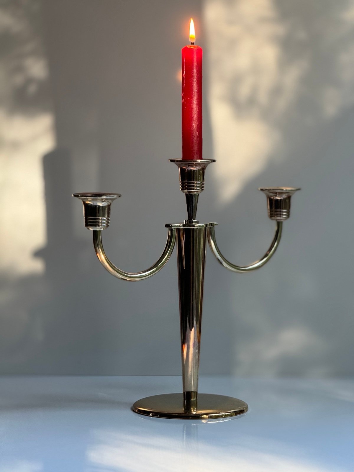 Silver Plated Three Arm Candelabra. Simply Stunning!
