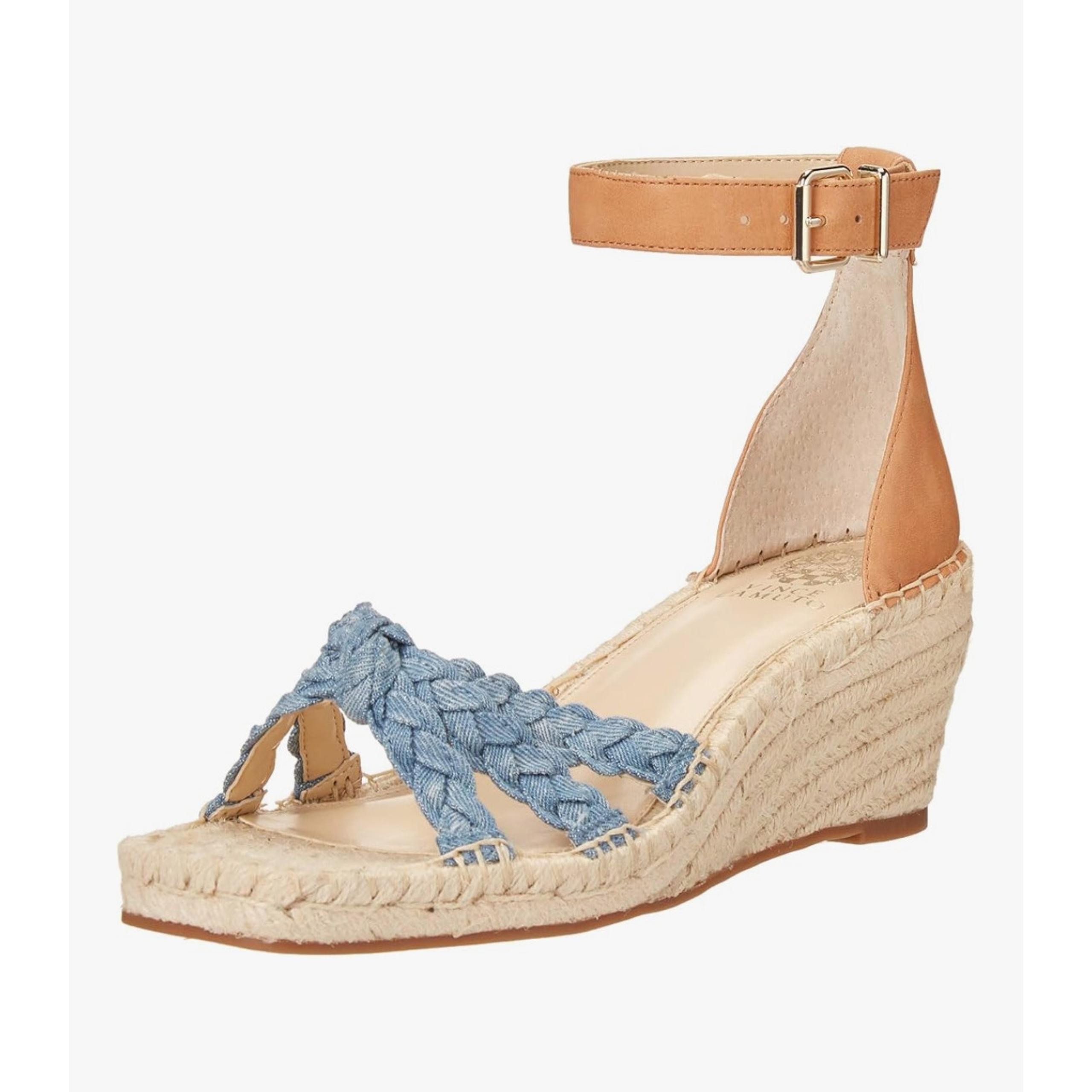 VINCE CAMUTO Jadeya Espadrille Wedge Sandal Denim Blue 9
