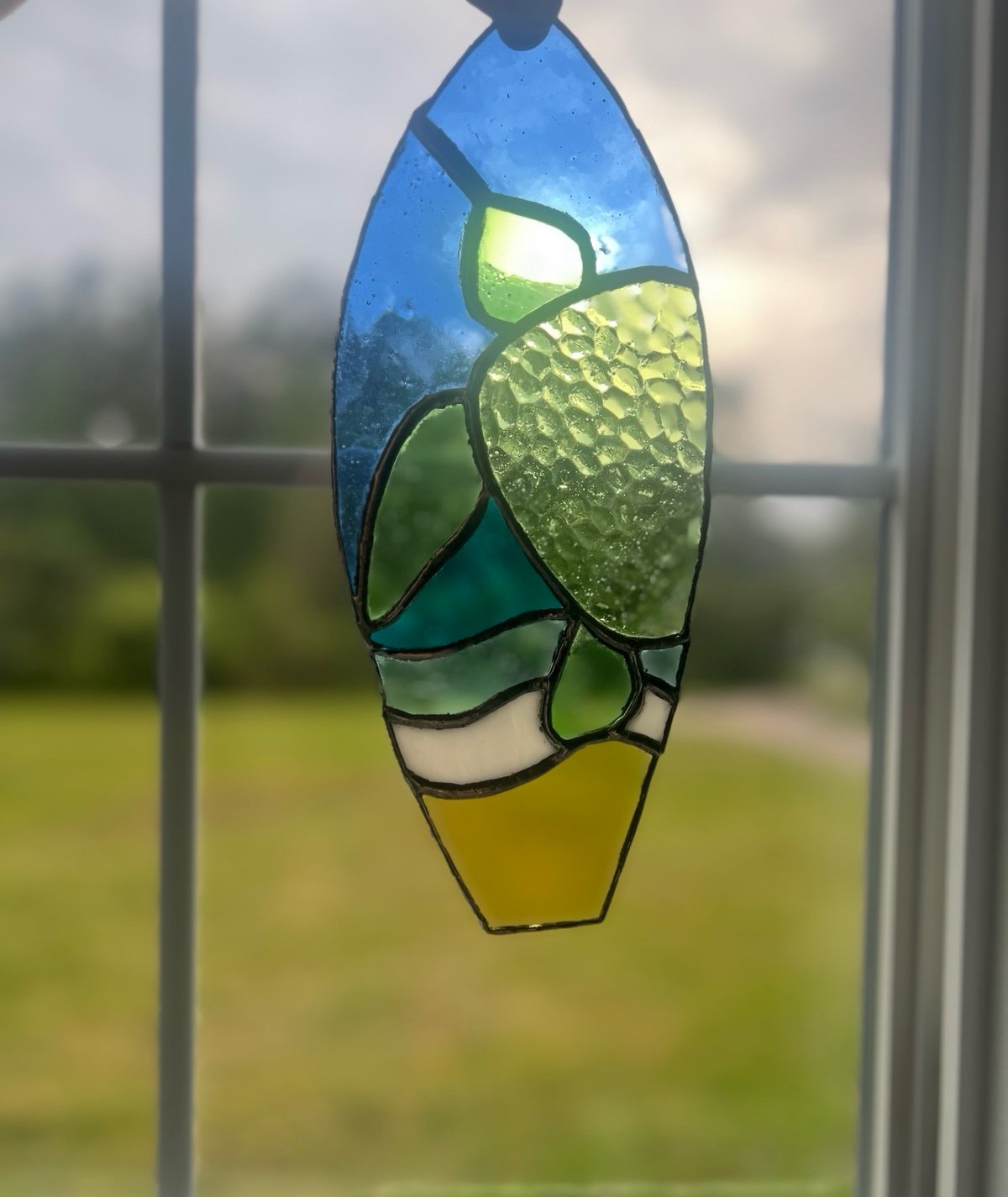 Stained Glass Sea Turtle Surfboard