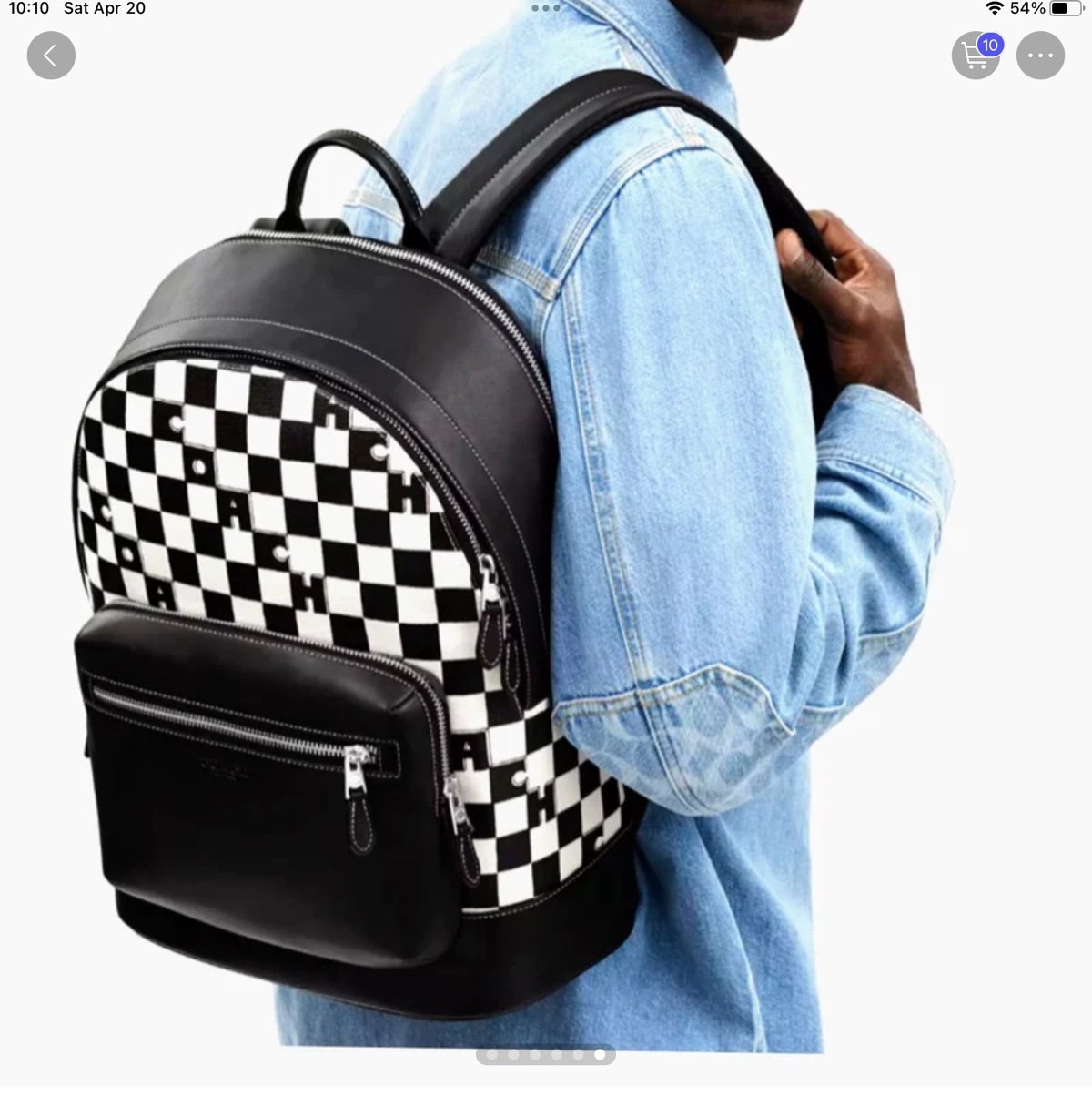 ❤️❤️ NWT COACH West Backpack With Checkerboard Print