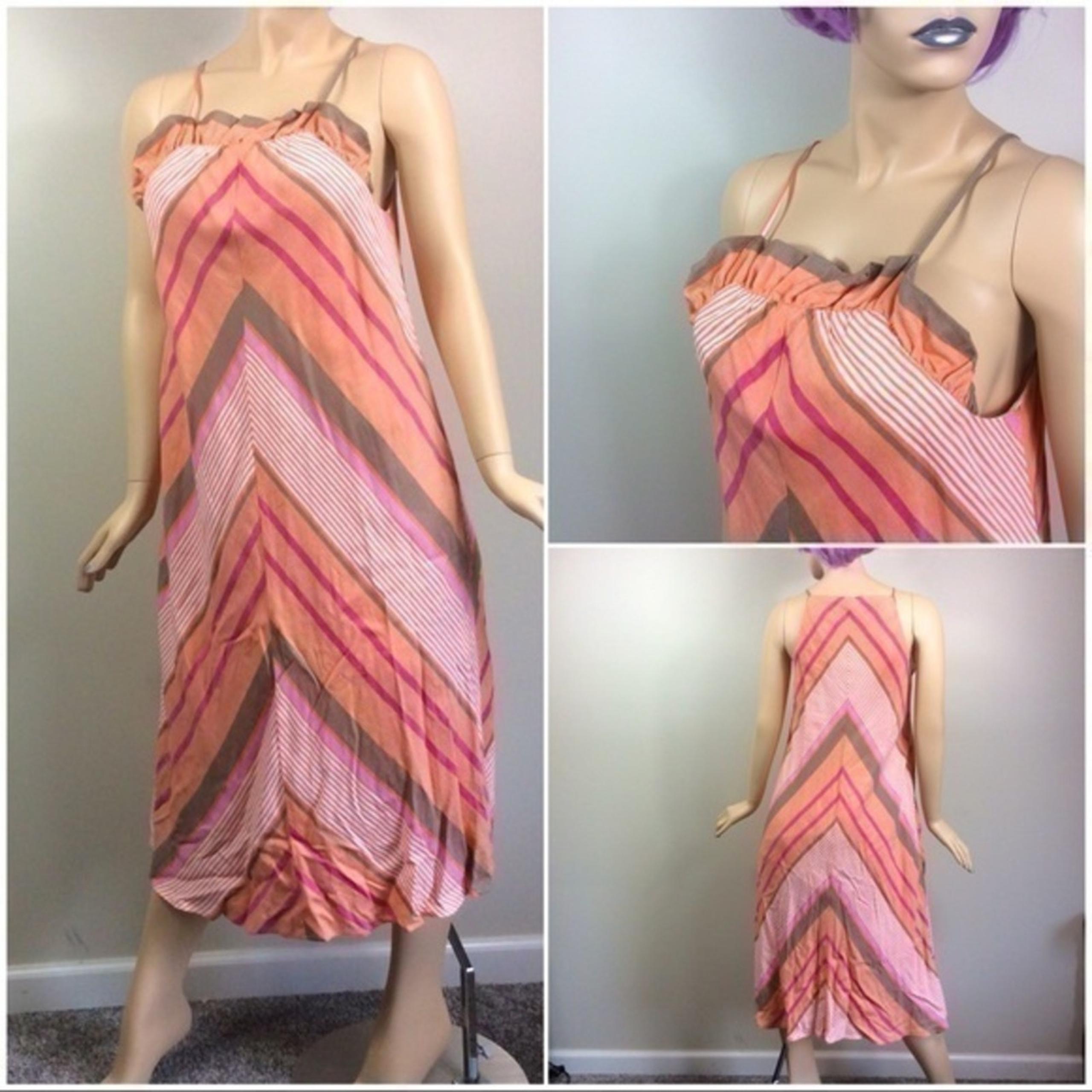 NWOT Corey Lynn Calter Harper swing dress striped Cotton linen M