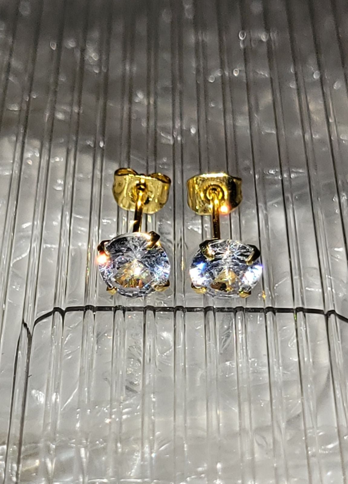 18k 1ct Round Cut Moissanite White Diamond Earrings