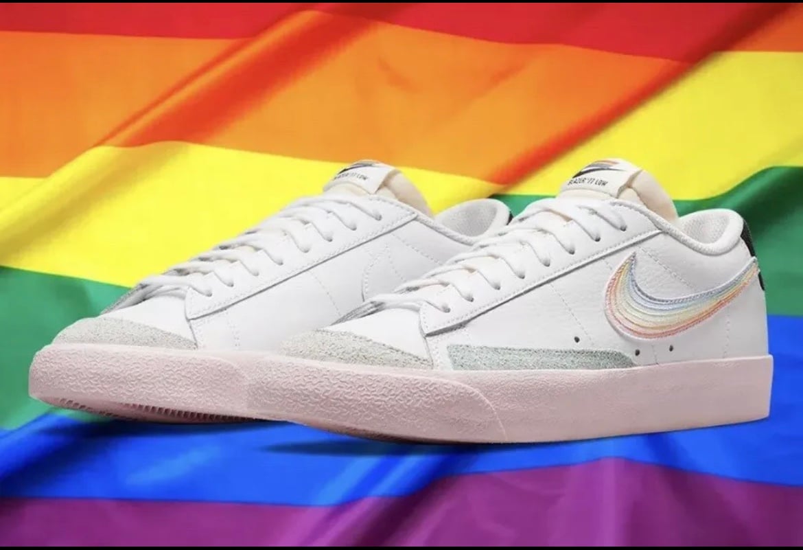 Nike Blazer Low '77 BT Be True Rainbow LGBTQ Pride Pink White DD3034-100 sz 9.5