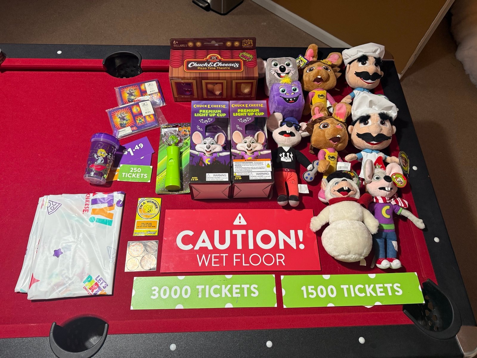 Chuck E. Cheese Merchandise Lot