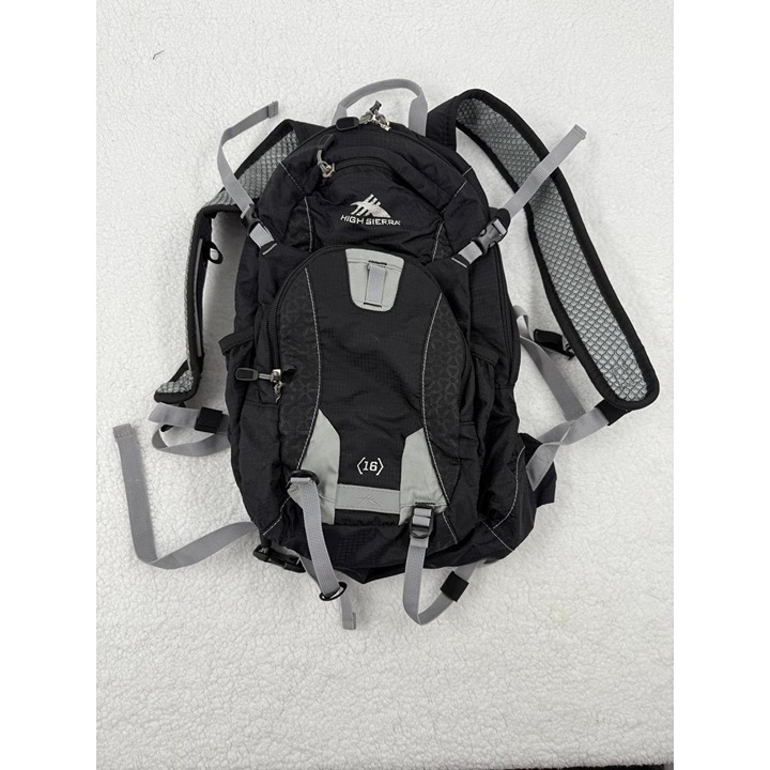 High Sierra Loop Backpack Black Adjustable Straps Multiple Compartments Backpack