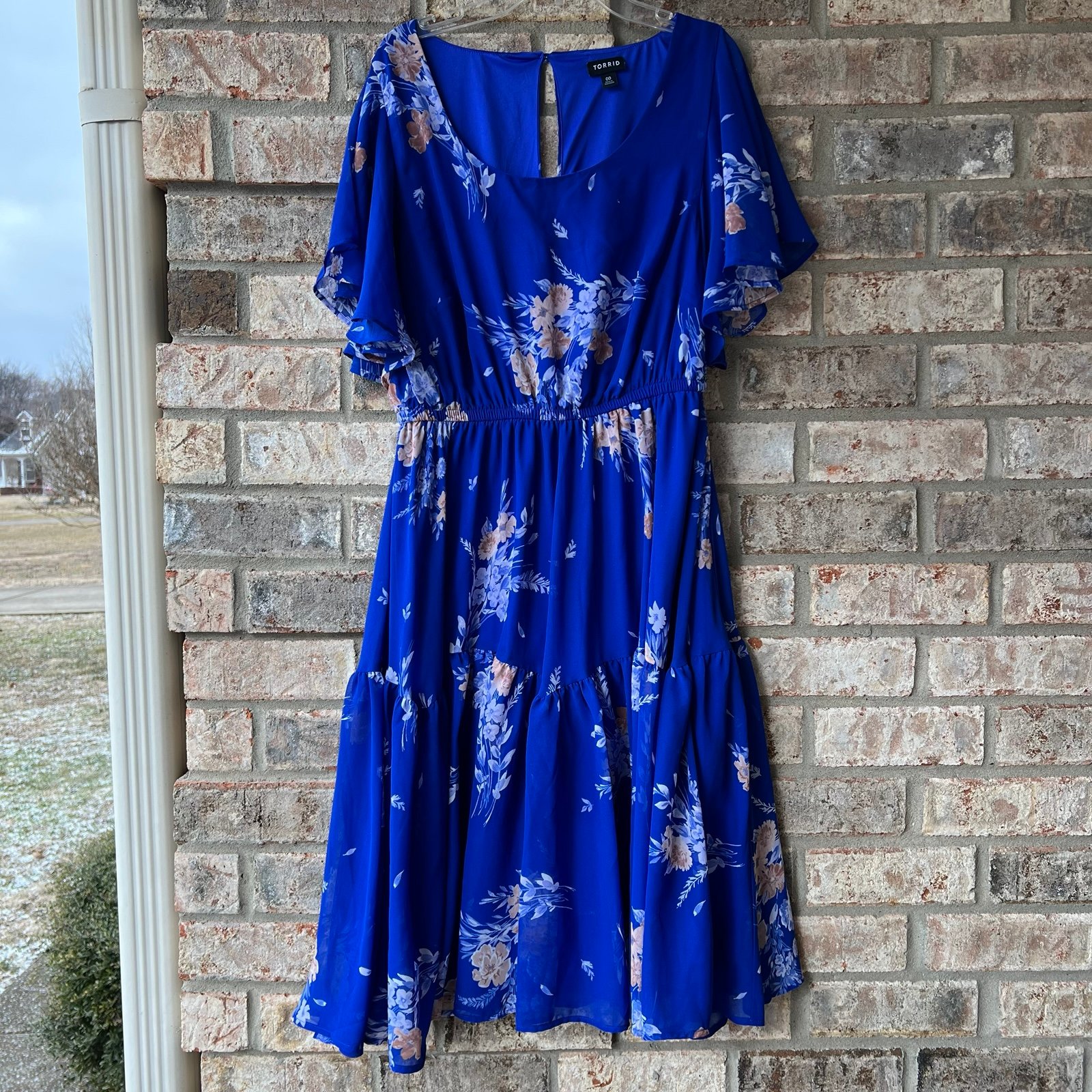 Torrid floral chiffon skater/ babydoll style dress