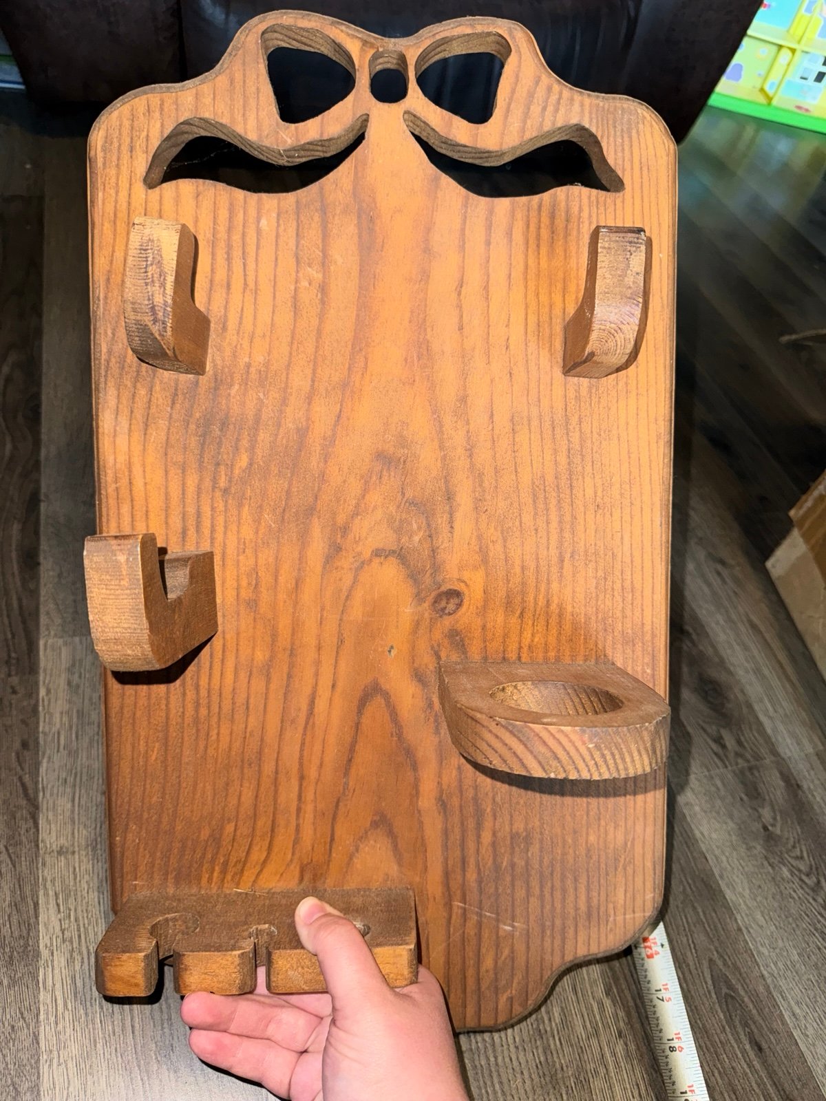 Vintage Wooden Bathroom Shelf