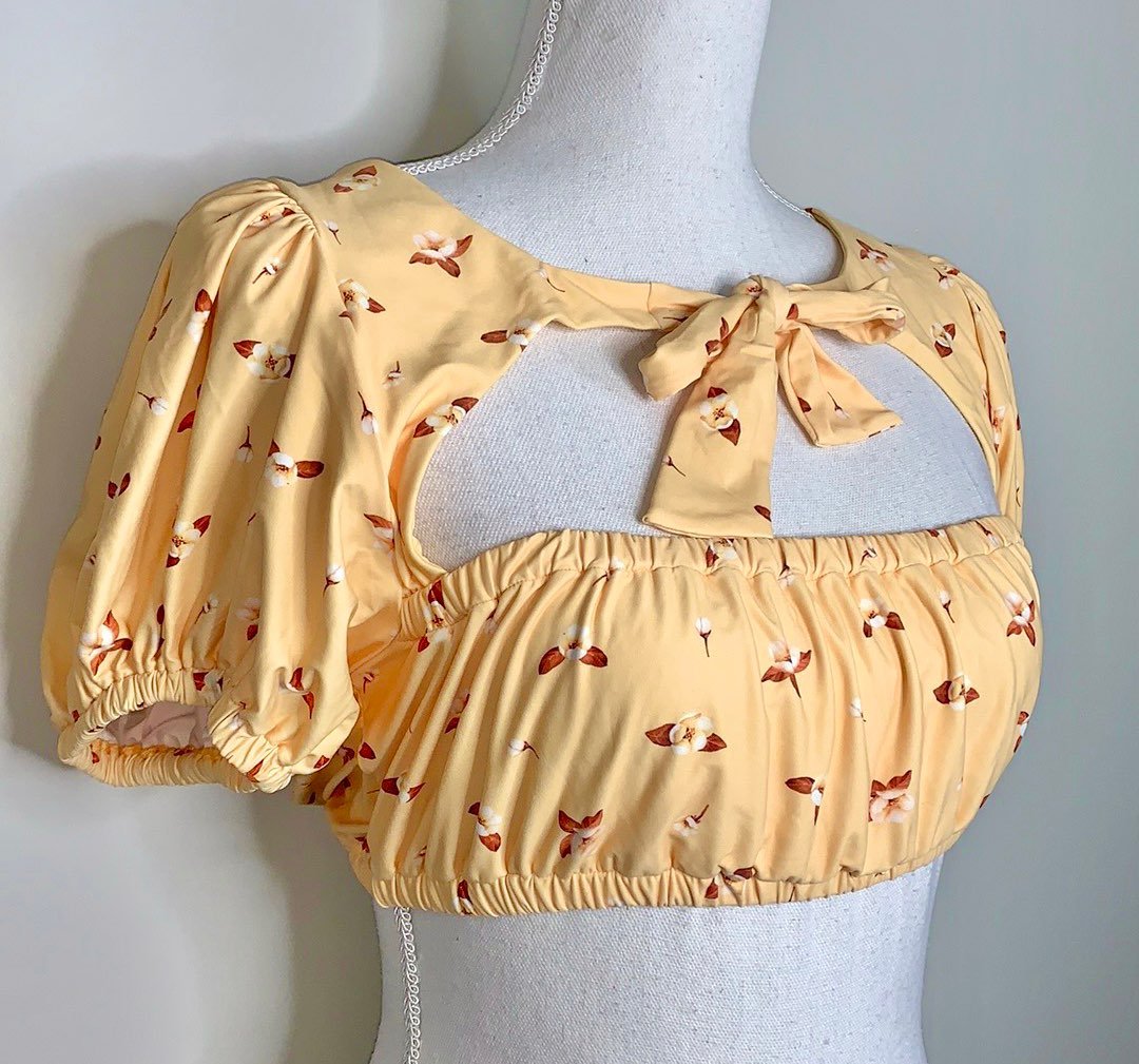 WeWoreWhat Lily Floral Bikini Top
