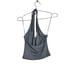 Lioness Shirt Womens XS Gray Heathered Halter Top Tank Plunge V Neck Heathered