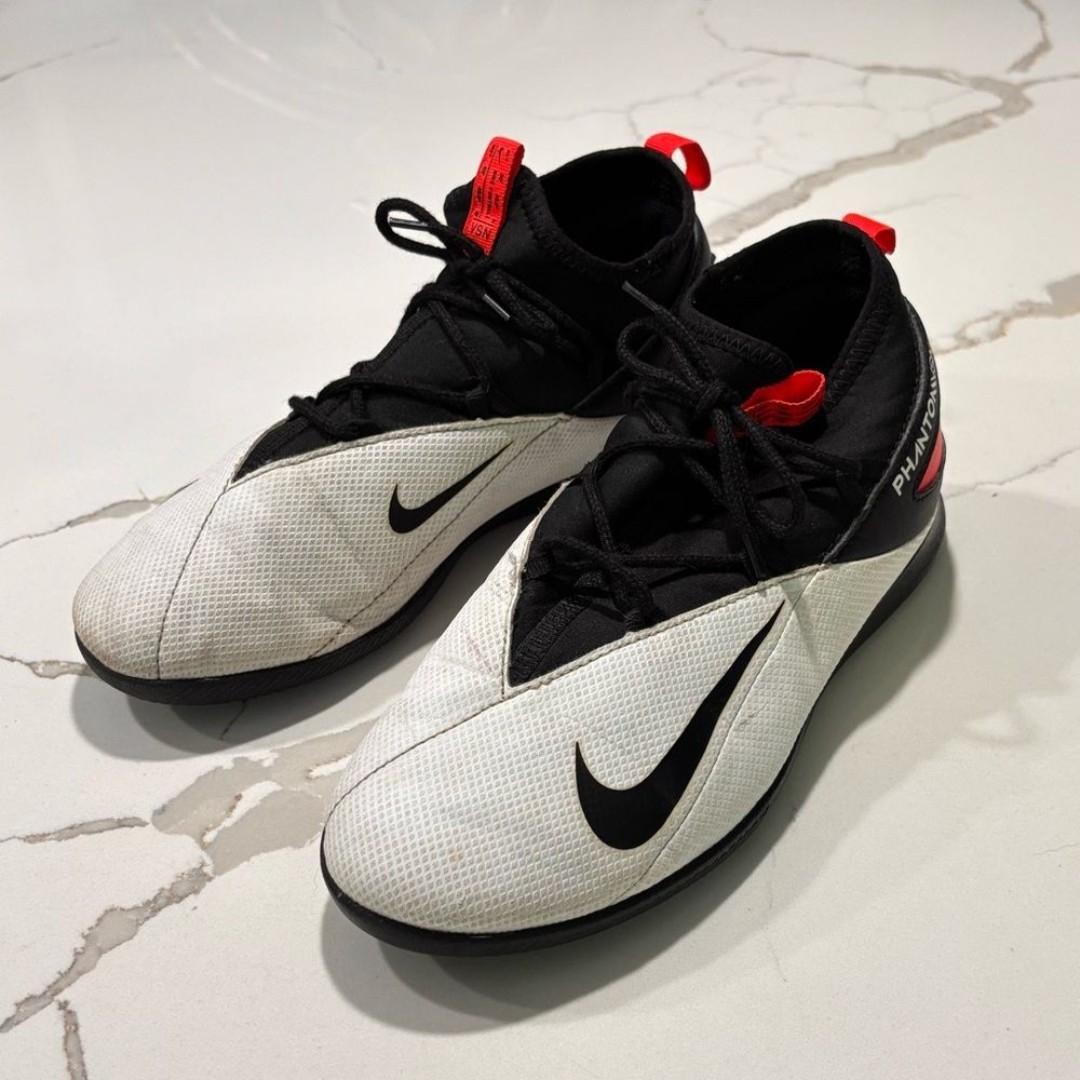 Nike Phantom | VSN Vision 2 Elite FG Crimson White Red Indoor Soccer Cleats 5.5Y