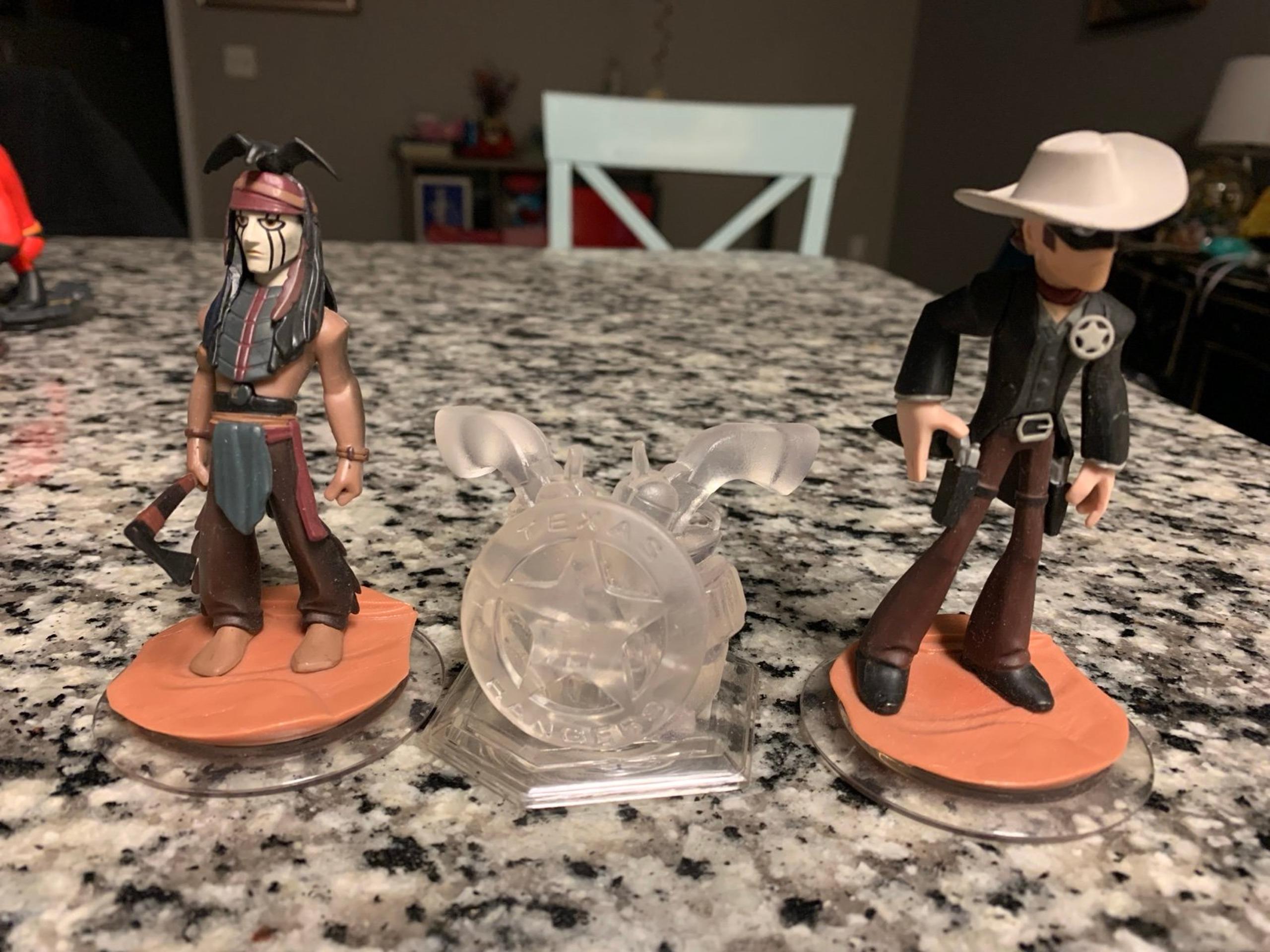 Disney Infinity Characters - Lone Ranger, Tonto and the Texas Ranger Crystal