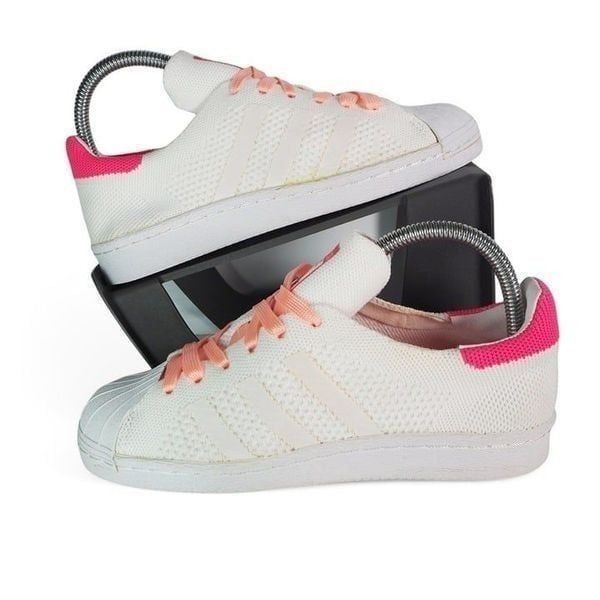 Adidas 80s Primeknit 'White Solar Pink' Casual Sneakers BB5095 Women's 5.5