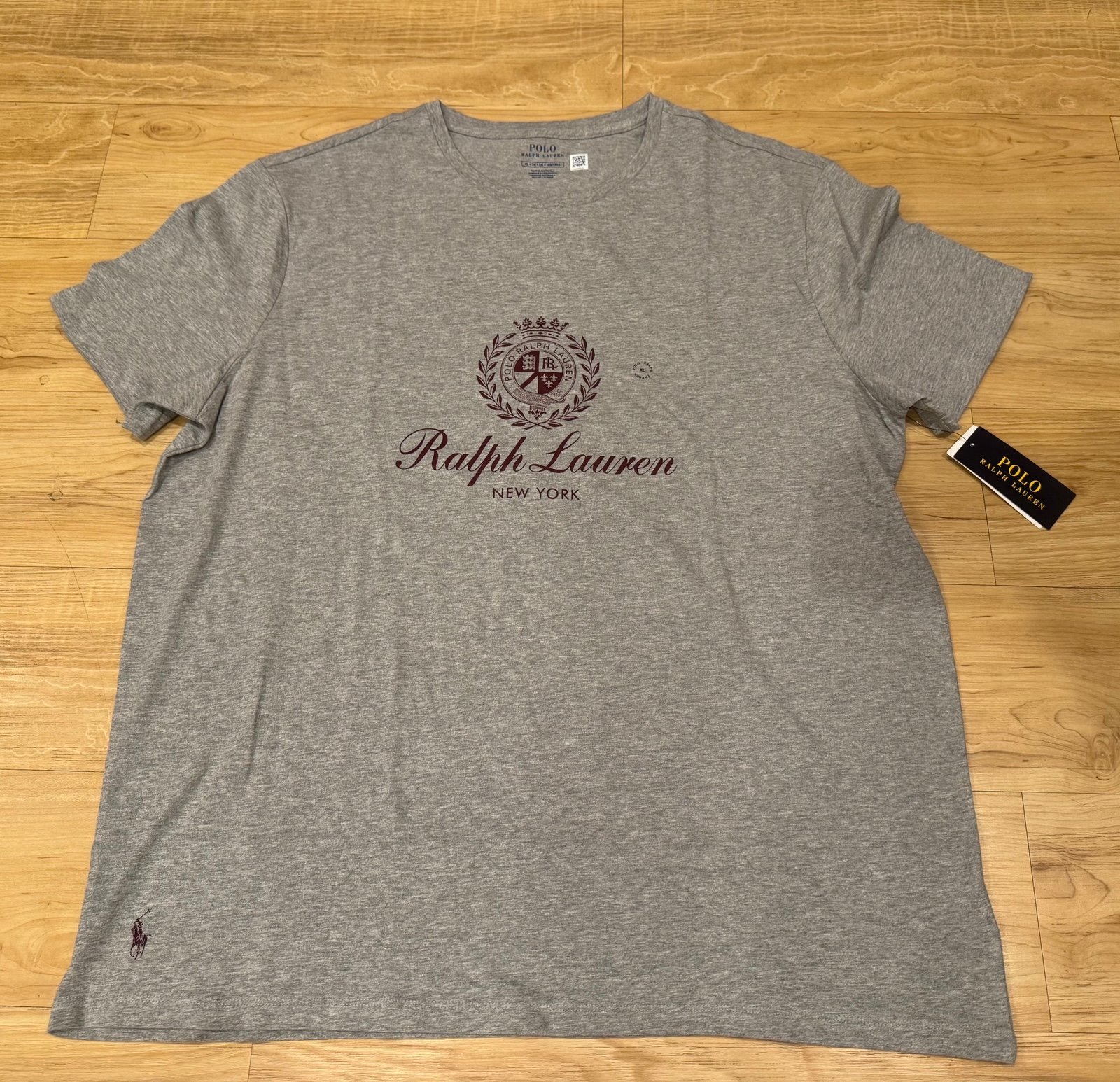Polo Ralph Lauren Men’s Crest Logo New York Pony Graphic T-Shirt NWT Gray XL