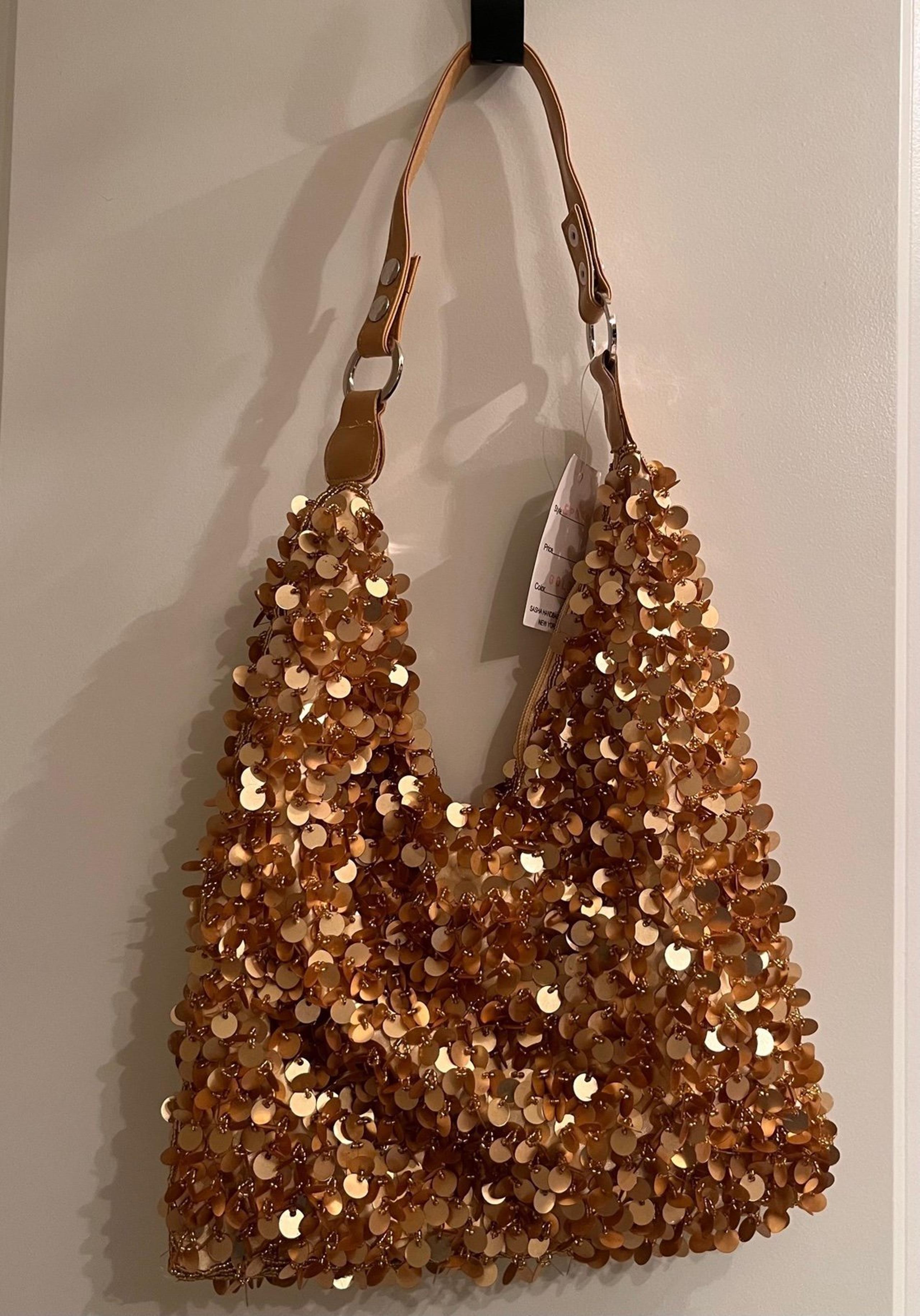 Gold Sequin Handbag