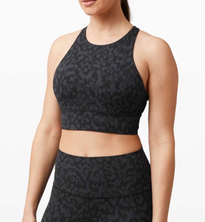 Lululemon Athletica Black Energy High Neck Medium Support Bra