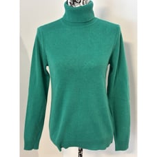 CHARTER CLUB Green Cashmere Basic Turtleneck L/S Retail 119 NWT W’s Small