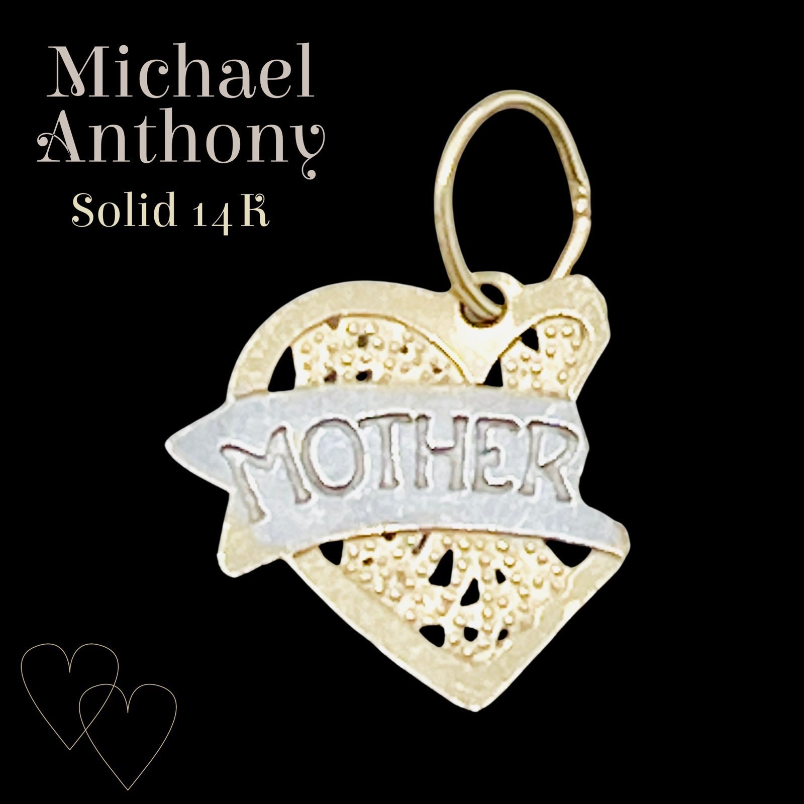 Michael Anthony Solid 14K Gold Mother Heart Pendant