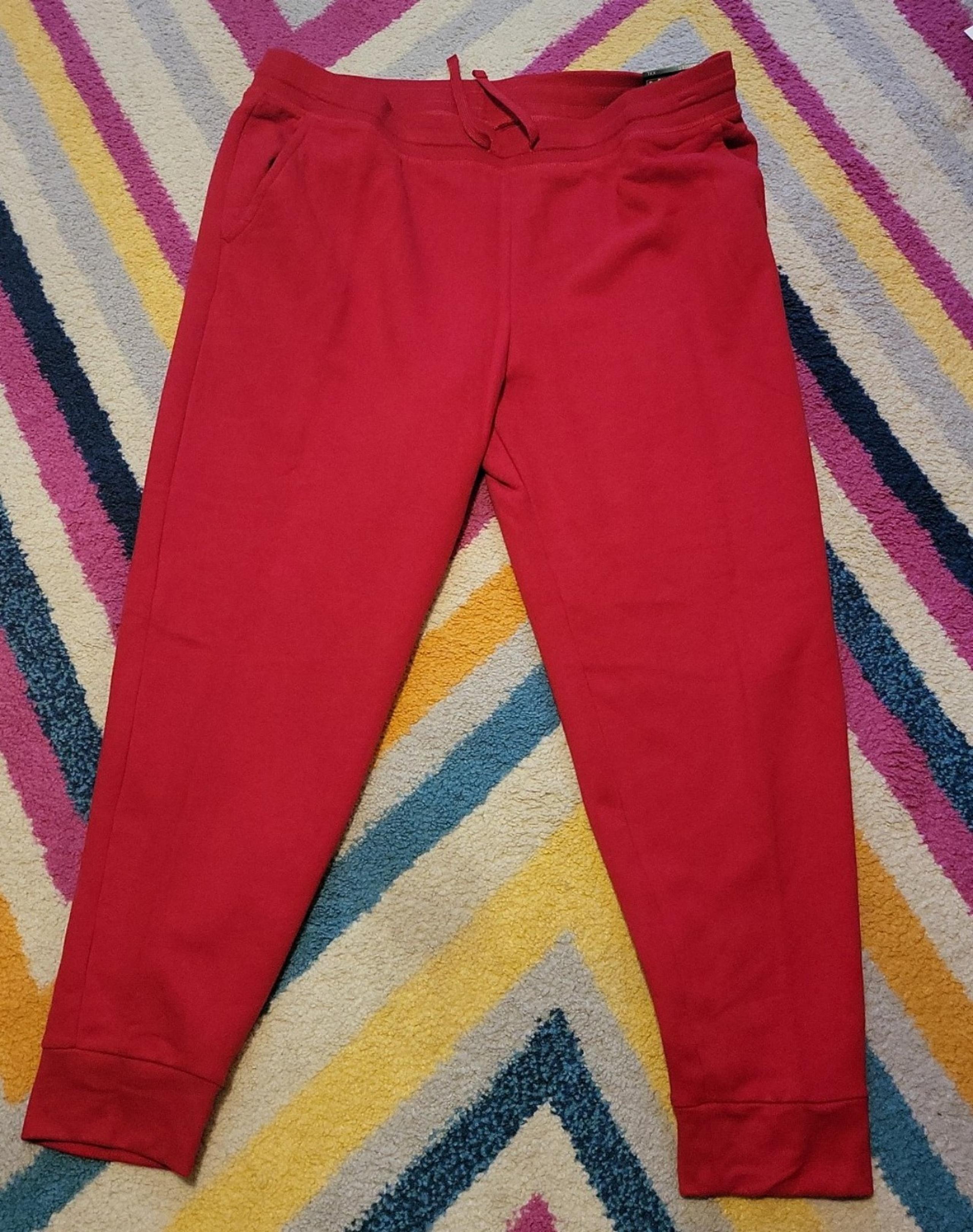 NWT Men's Tek Gear XXL Red Jogger Sweatpants Ultra Soft Fleece