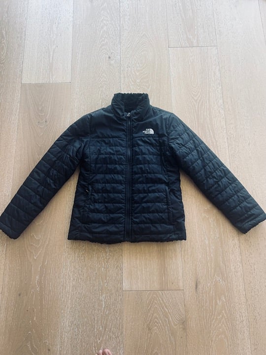 North Face Reversible Insulated Fleece Embroidered Brand on Front & Back Jacket