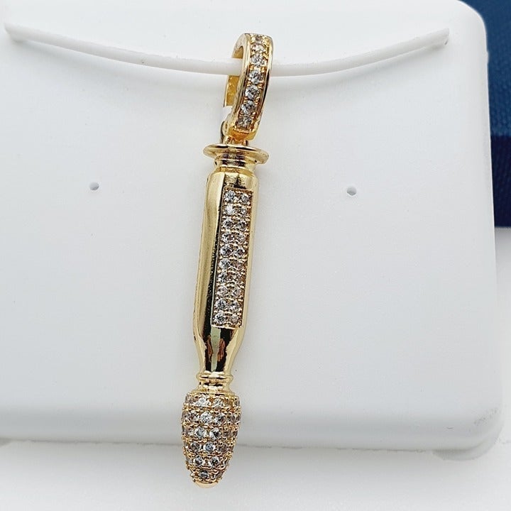 14K Gold Plated Cubic Zircon Pendant, INUS1BR098