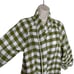 SERENA & LILY Hyannis Linen Robe in green check no waist tie sz S/M