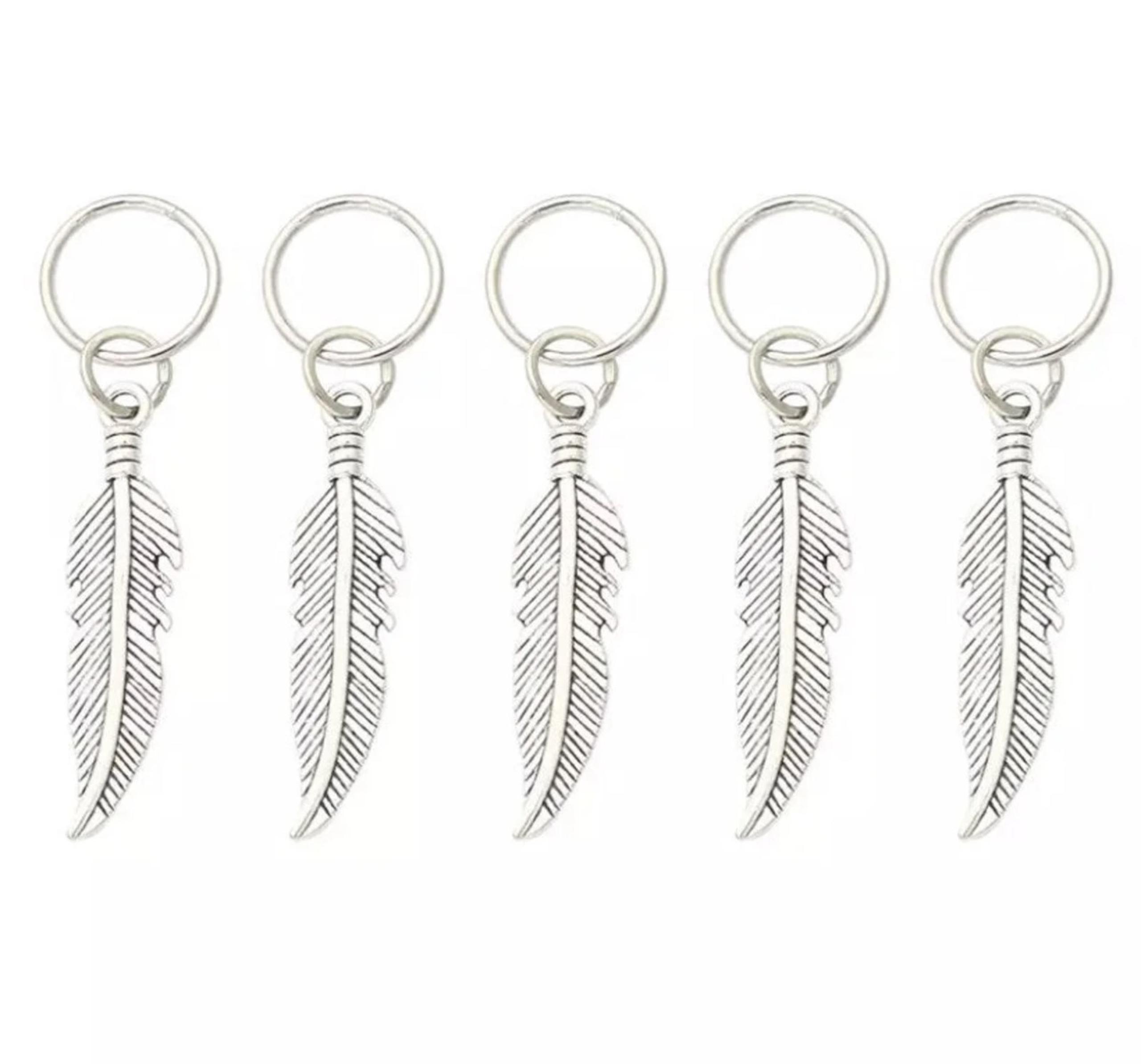 5pc Feather Hair Clips Set