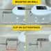 Backyard Lights 6 Pack Solar Fence Lights with 9 LED Waterproof